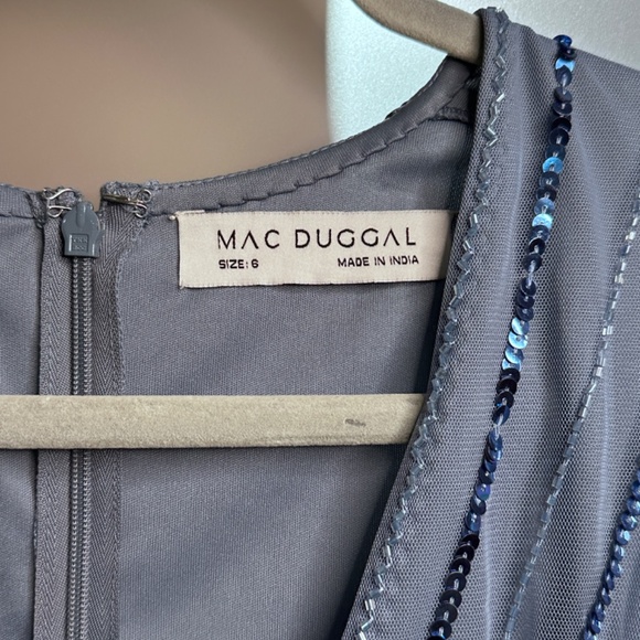 Beaded Striping Kimono Sleeve V Neck Dress - Picture 3 of 4